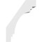 Ekena Millwork 3-in. W x 10-in. D x 14-in. H Pescadero Architectural Grade PVC Knee Brace BRCP03X10X14PEC - alternate 2